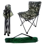 Cadeira Pesca Araguaia Camuflada Camping Dobrável Premium Bel Life 15900