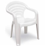 Ficha técnica e caractérísticas do produto Cadeira Plástica com Apoio de Braço Angra Branca - Tramontina