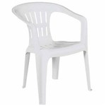 Ficha técnica e caractérísticas do produto Cadeira Plástica com Apoio de Braço Atalaia Branca - Tramontina