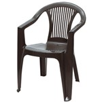 Ficha técnica e caractérísticas do produto Cadeira Plástica com Apoio de Braço Guarapari Preta - Tramontina