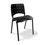 Ficha técnica e caractérísticas do produto Cadeira Plastica Ergoplax Fixa Preta
