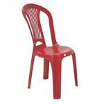 Cadeira Plastica Monobloco Atlantida Economy Vermelha