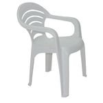 Ficha técnica e caractérísticas do produto Cadeira Plastica Monobloco Com Bracos Angra Branca