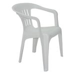 Ficha técnica e caractérísticas do produto Cadeira Plastica Monobloco Com Bracos Atalaia Branca