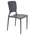 Ficha técnica e caractérísticas do produto Cadeira Plastica Monobloco Safira Grafite