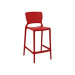 Ficha técnica e caractérísticas do produto Cadeira Plastica Monobloco Safira Vermelha Bar E Residencia Tramontina