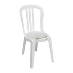 Cadeira Plástico Miami Bistrot Branco 89x44cm