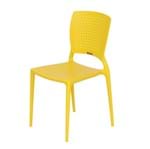 Ficha técnica e caractérísticas do produto Cadeira Plástico Safira Amarelo 82x43cm