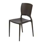 Ficha técnica e caractérísticas do produto Cadeira Plástico Safira Marrom 82x43cm