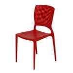 Ficha técnica e caractérísticas do produto Cadeira Plástico Safira Vermelho 82x43cm