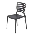Ficha técnica e caractérísticas do produto Cadeira Plástico Sofia Cinza 82x45cm