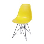 Cadeira Polipropileno Base em Metal OR Design Amarela