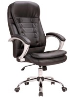 Cadeira Poltona Presidente Giratória Confortável Ergonômica com Relax e Ajuste de Altura para Escritório em Couro PU Conforsit-3803