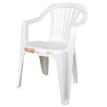 Ficha técnica e caractérísticas do produto Cadeira Poltrona de Plástico Vila Boa Vista Antares - Branco