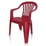 Ficha técnica e caractérísticas do produto Cadeira Poltrona de Plástico Vila Boa Vista Vinho Antares