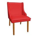 Ficha técnica e caractérísticas do produto Cadeira Poltrona Decorativa Liz Corino Vermelho - D`Rossi