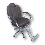 Ficha técnica e caractérísticas do produto Cadeira Poltrona para Cabeleireiro Milla Luxo Fixa Café 3d