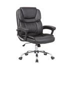 Cadeira Poltrona Presidente Giratoria Ergonomica Relax com Ajuste de Altura para Escritório em Couro Pu Conforsit-3800