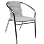 Ficha técnica e caractérísticas do produto Cadeira Poltrona Rattan para Jardim em Aluminio Mor