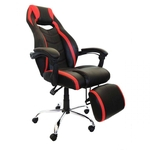 Ficha técnica e caractérísticas do produto Cadeira Presidente Gamer Couro Pu Preta/vermelha Pel-c215 - Pelegrin
