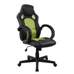 Ficha técnica e caractérísticas do produto Cadeira Presidente Gamer em Couro PU Preta com Verde Pelegrin PEL 3002