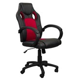 Ficha técnica e caractérísticas do produto Cadeira Presidente Gamer em Couro PU Preta com Vermelho Pelegrin PEL-3002