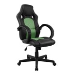 Ficha técnica e caractérísticas do produto Cadeira Presidente Pelegrin PEL-3002 Gamer Couro PU Preta e Verde