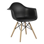 Ficha técnica e caractérísticas do produto Cadeira Preta Charles Eames Wood Daw em PP