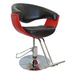 Ficha técnica e caractérísticas do produto Cadeira Preta e Vermelha para Salão e Barbearia PEL-028 Pelegrin
