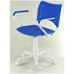Ficha técnica e caractérísticas do produto Cadeira Prisma Collor Giratória C/ Braço Azul