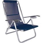 Ficha técnica e caractérísticas do produto Cadeira Reclinável 5 Pós Alumínio Plus - Azul - Mor