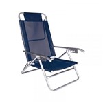 Ficha técnica e caractérísticas do produto Cadeira Reclinável 5 Posições Alumínio 2137 Azul - Mor - Mor