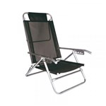 Ficha técnica e caractérísticas do produto Cadeira Reclinável 5 Posições Alumínio 2138 Preta - Mor - Mor