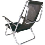 Ficha técnica e caractérísticas do produto Cadeira Reclinavel 5 Posiçoes Alumínio Plus Preta - Mor