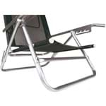 Ficha técnica e caractérísticas do produto Cadeira Reclinavel 5 Posiçoes Alumínio Preta - Mor