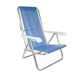 Ficha técnica e caractérísticas do produto Cadeira Reclinável Alumínio 8 Posições Azul - 2267 MOR 2267