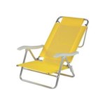 Ficha técnica e caractérísticas do produto Cadeira Reclinável de Alumínio Sol de Verão Amarela