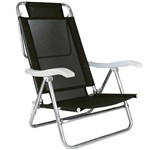 Cadeira Reclinável Sol de Verão Preta 2155 - Mor