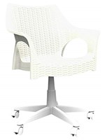 Ficha técnica e caractérísticas do produto Cadeira Relic Office (rodízio Branco) Marfim