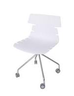 Ficha técnica e caractérísticas do produto Cadeira Ripe com Rodizio Branco