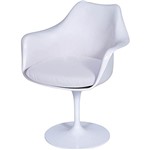 Ficha técnica e caractérísticas do produto Cadeira Saarinen Branca ABS e Couro Giratória OR Design 1130