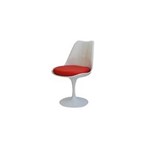 Ficha técnica e caractérísticas do produto Cadeira Saarinen Branca Sem Braço com Almofada Vermelha - Or Design - Vermelho