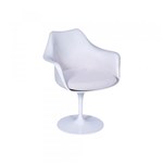 Ficha técnica e caractérísticas do produto Cadeira Saarinen com Braço Branca e com Almofada Branca - Or 1130 - Or Design