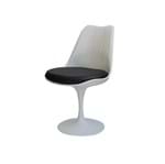 Ficha técnica e caractérísticas do produto Cadeira Saarinen Sem Braço ABS Base Alumínio Branco com Almofada Preta Or Design