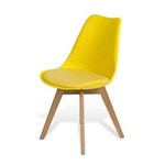 Ficha técnica e caractérísticas do produto Cadeira Saarinen Wood Amarela - AMARELO