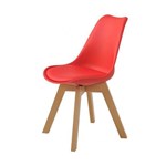 Ficha técnica e caractérísticas do produto Cadeira Saarinen Wood Vermelha