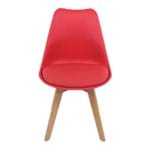 Ficha técnica e caractérísticas do produto Cadeira Saarinen Wood Vermelho