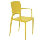 Ficha técnica e caractérísticas do produto Cadeira Safira com Braço Amarela - Tramontina