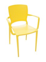 Ficha técnica e caractérísticas do produto Cadeira Safira com Braço Amarelo - Tramontina