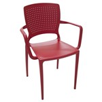 Ficha técnica e caractérísticas do produto Cadeira Safira com Braço Vermelho 92049040 Tramontina